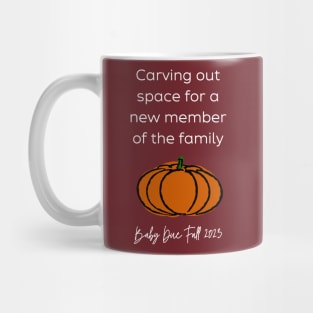 Pumpkin baby announcement (white Fall) Mug